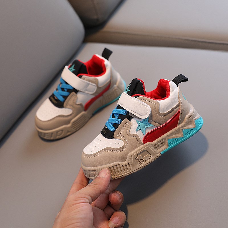 Soft Sole AntiSlip Board Shoes Breathable Leather for Kids C