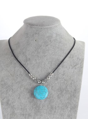 Alloy Turquoise Korean Velvet Pendant Vintage Fashion Old Le