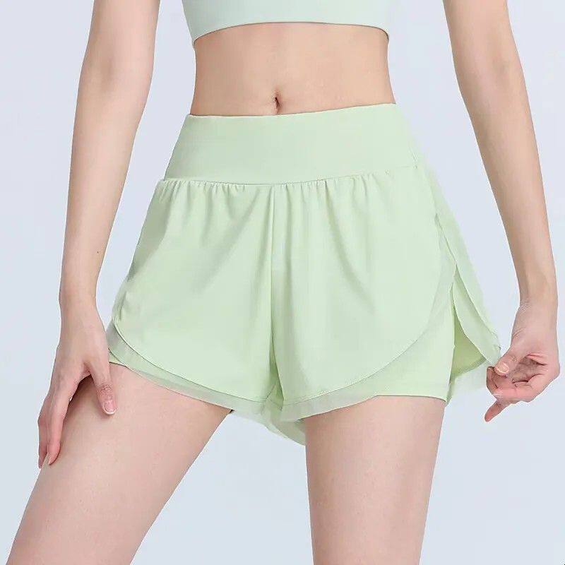 新款高腰健身运动短裤女夏季热裤防走光休闲跑步速干透气瑜伽锻炼