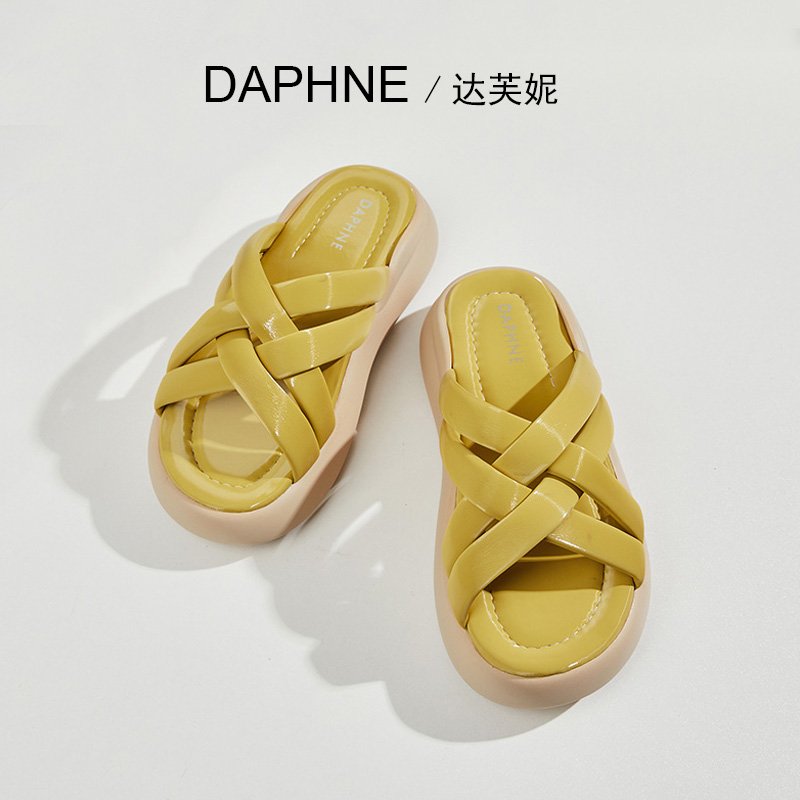 Daphne达芙妮 小个子穿搭~夏天凉拖鞋女外穿时尚配裙子厚底女鞋子 女鞋 传统布鞋 原图主图