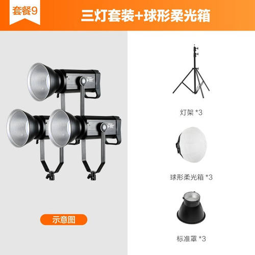 锐鹰（FALCONEYES）锐鹰300W视频补光灯保荣口直播太阳灯LED摄影