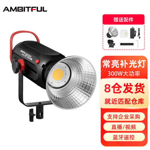 AMBITFULEF300W补光灯直播间LED常亮灯视频录制摄影灯拍摄打光灯