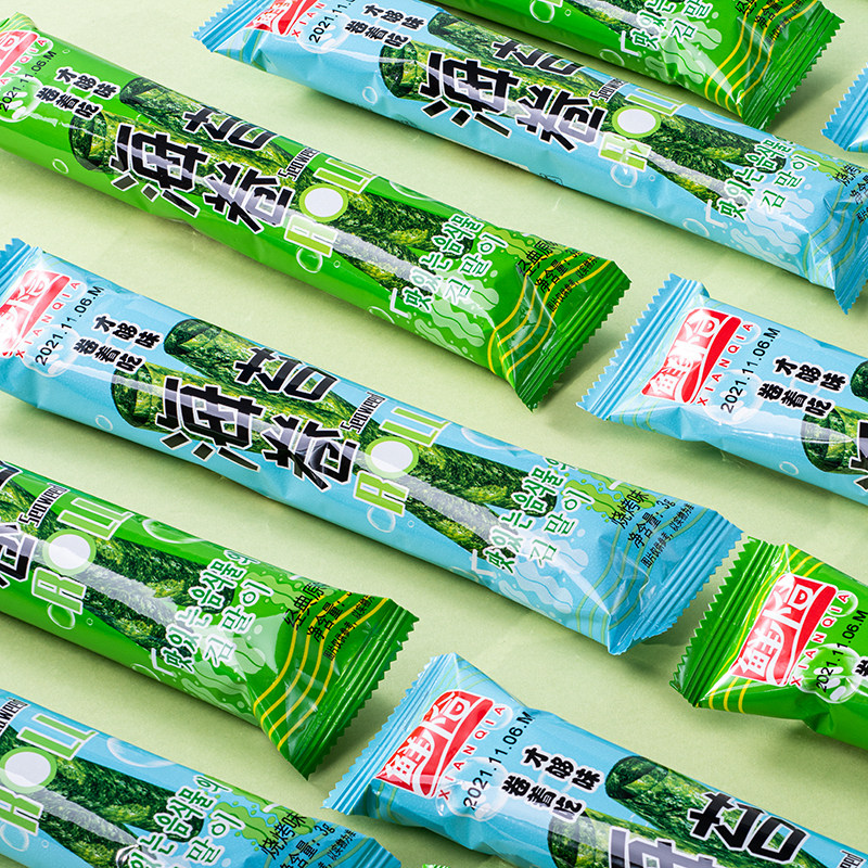 鲜恰经典原味海苔卷空心香脆宝宝儿童即食零食36g(12支*3g)盒装