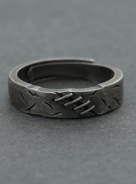 英国Chrry Koop复古原创设计《伤疤》复古戒指情侣戒指镀银学生