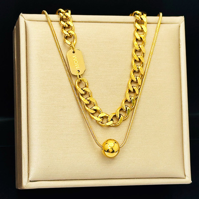 英国Chrry Koop钛钢不掉色叠戴不掉色MOM项链ins轻奢高级感原创