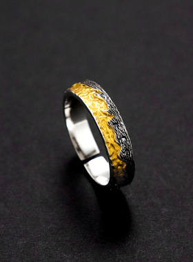 英国chrry koop《殇》复古男戒银错不掉色戒指轻奢小众原创戒设计