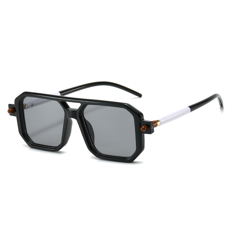 英国chrry koop新款双梁方框时尚太阳镜男士欧美街拍墨镜潮流ins