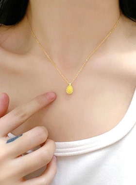 留恋你一生榴莲项链七夕纪念项链礼品吊坠首饰送闺蜜送朋友中国风