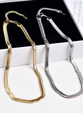 英国chrry koop金色极简风街头潮人蛇项链短款男女不掉色个性