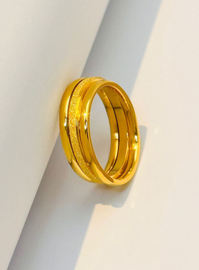 英国Chrry Koop三生三世磨砂素圈传承戒指女时尚个性ins潮钛钢不