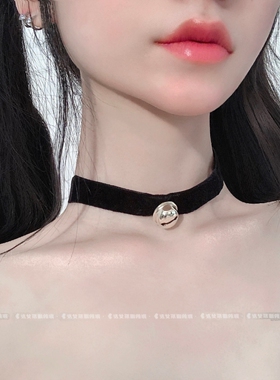 今晚不睡觉铃铛牵引项圈女颈带禁欲系颈带女性感纯欲拍照饰品脖环