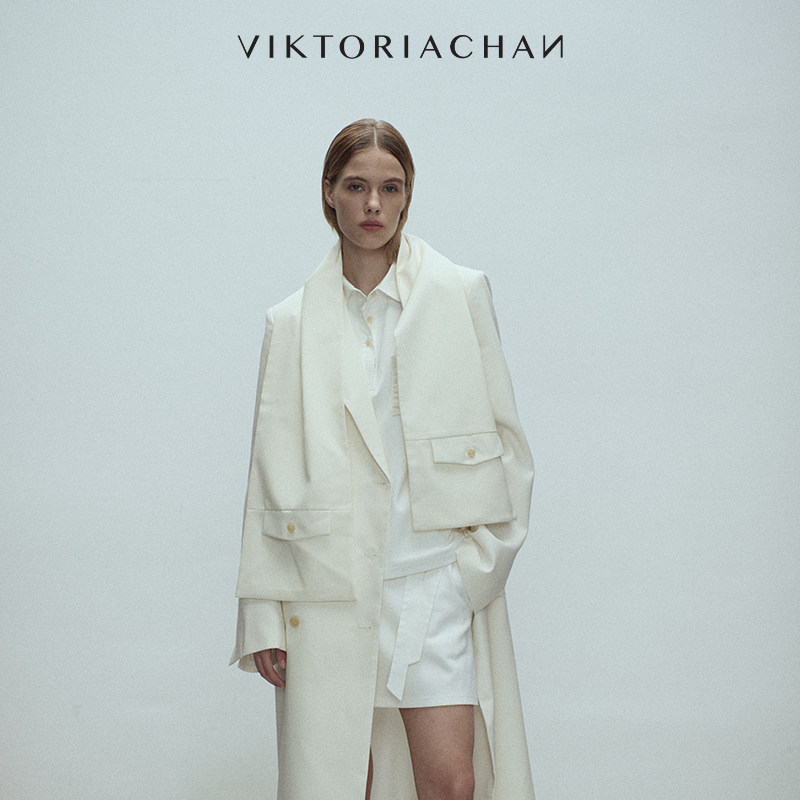 VIKTORIACHAN配饰系列 口袋装饰可系带造型感围巾