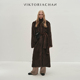 圆领系带环保皮草长款 VIKTORIACHAN25 26秋冬成衣系列新品 大衣