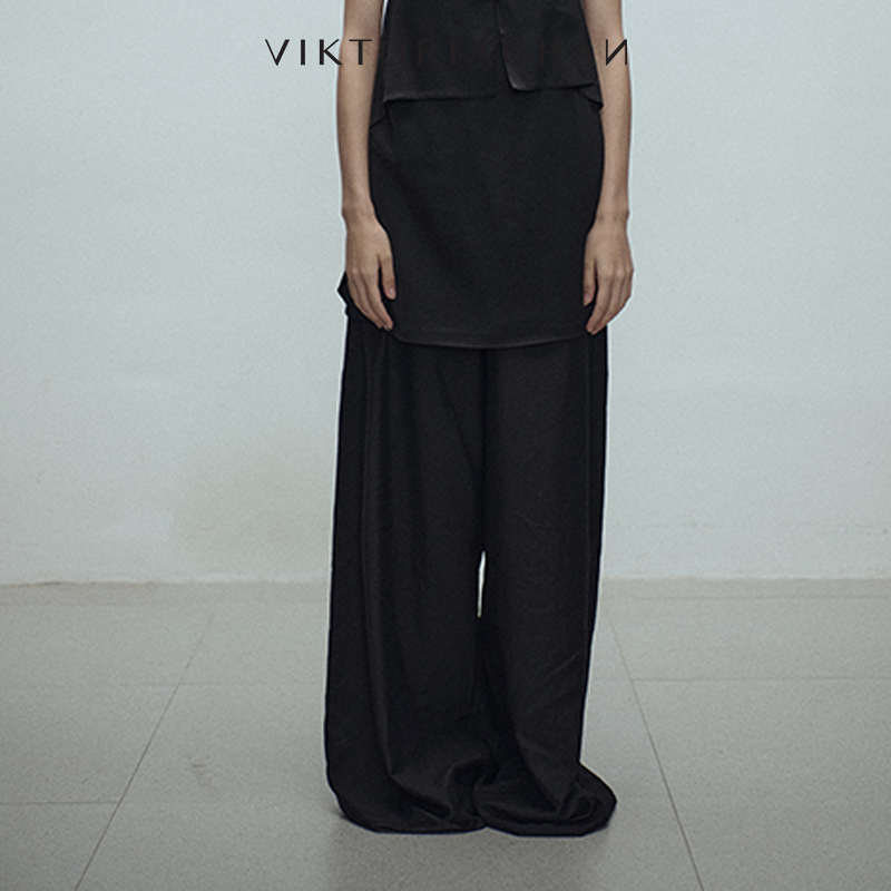 阔腿直筒休闲空气长裤