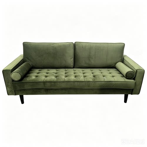 外贸出口北欧简约现代布艺沙发客厅直排三人位沙发