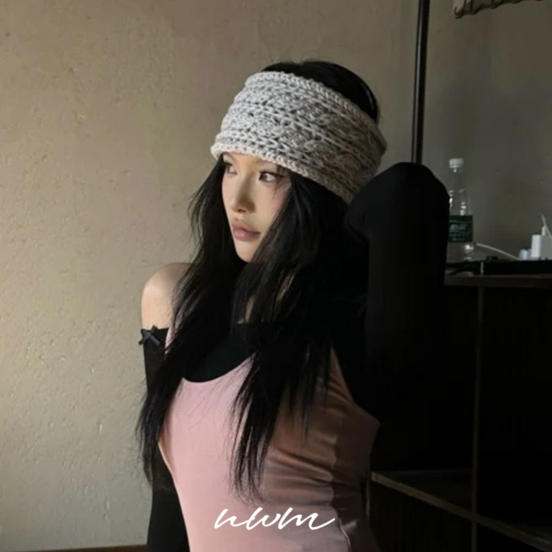 韩系宽边针织毛线发带编织头饰女