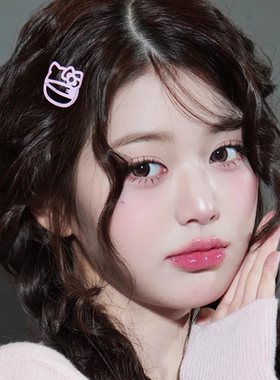 张元英同款韩系kt猫BB夹女甜美可爱侧边夹刘海夹发卡少女心发饰品
