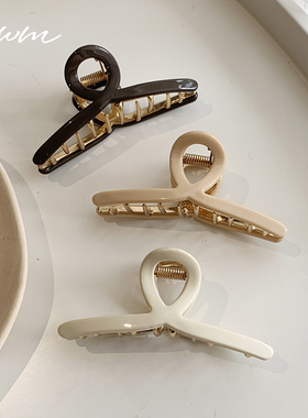 气质抓夹女小号高级感后脑勺盘发鲨鱼夹发量少发夹子头饰网红韩国