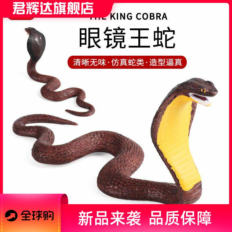 眼镜蛇玩具仿真模型儿童野生两栖爬行动物毒蛇蟒蛇巨蟒响尾蛇摆件