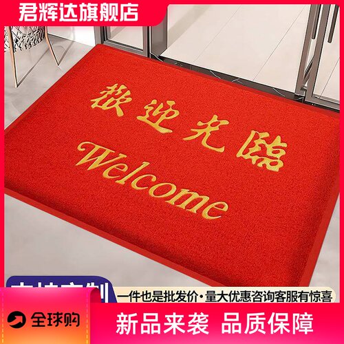 PVC丝圈地垫进门家用入户门垫脚垫门厅欢迎光临地垫门口地垫