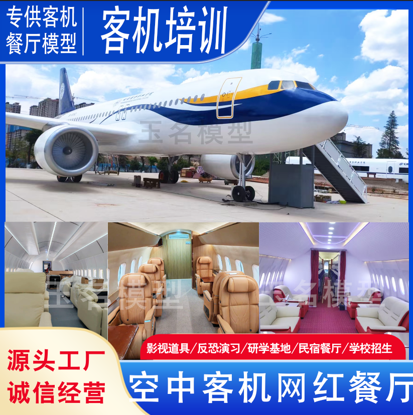 大型客机教学模拟舱飞机模型