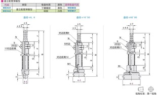 怡合达真空吸盘WEH41d30d40d503050WEH42d3030