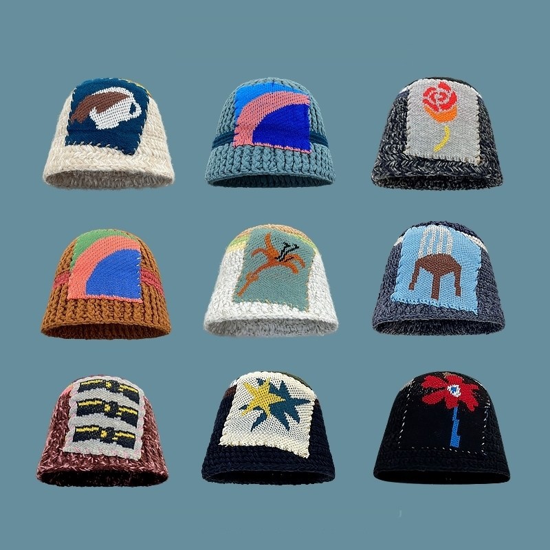 针织帽男韩国小众设计渔夫帽保暖帽美式休闲帽秋冬冷帽加厚毛线帽