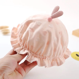 婴儿帽子春秋薄款可爱超萌宝宝加厚婴幼儿新生儿胎帽遮阳渔夫帽