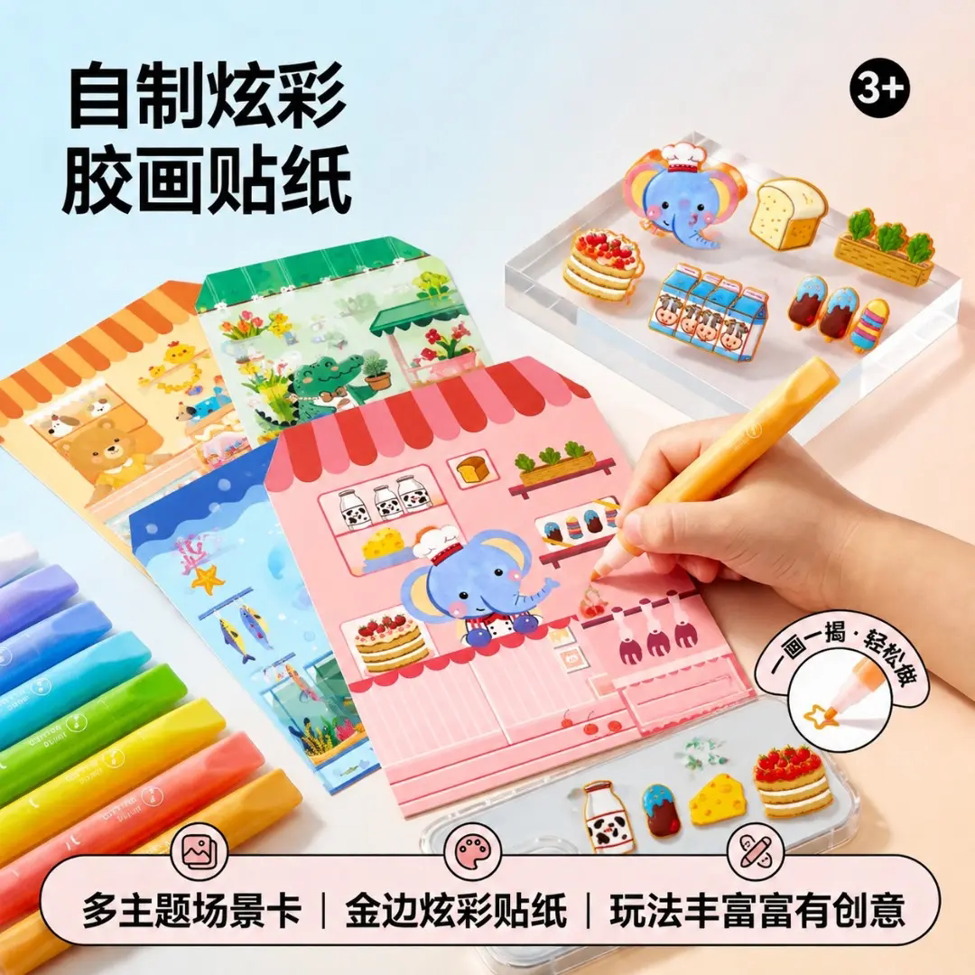 儿童DIY胶画益智安静书贴纸