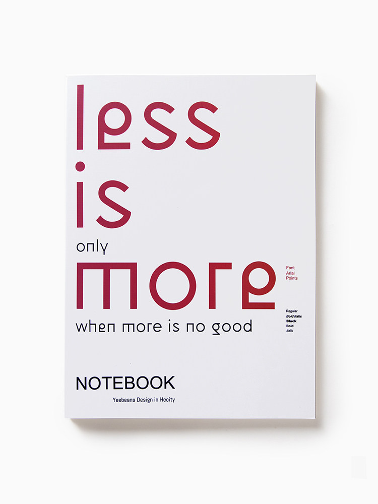 less is more 德国风包豪斯简约概念横线软面抄 覆膜防水 康奈尔考研