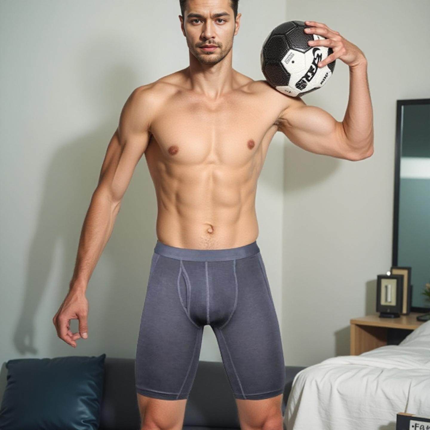 甲壳素抗菌男士内裤大码平角裤男加长速干平角内裤运动underwear