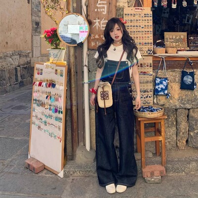 罗诚意【童话少女】牛仔背带裤女