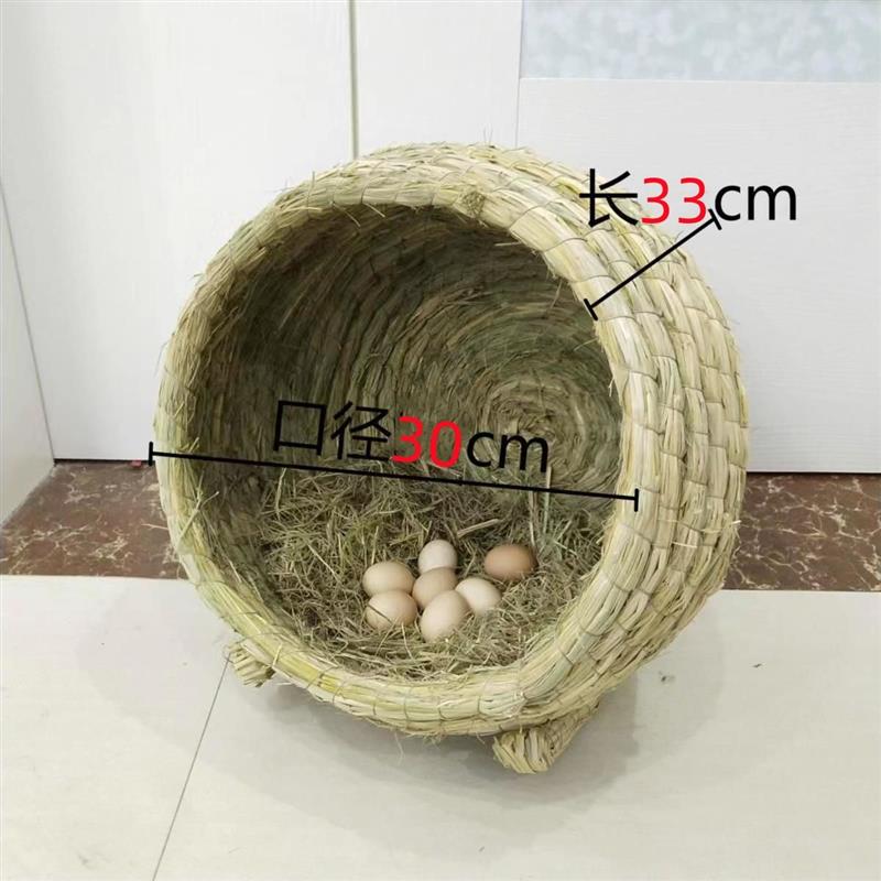 母鸡窝草编下蛋窝特大号猫窝防侧翻草垫鸡窝鸽子窝手工编织稻草窝