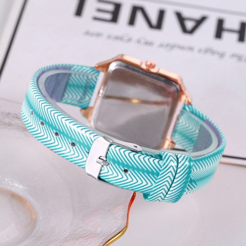 Luxury belt ladies watch casual analog leather quartz clock