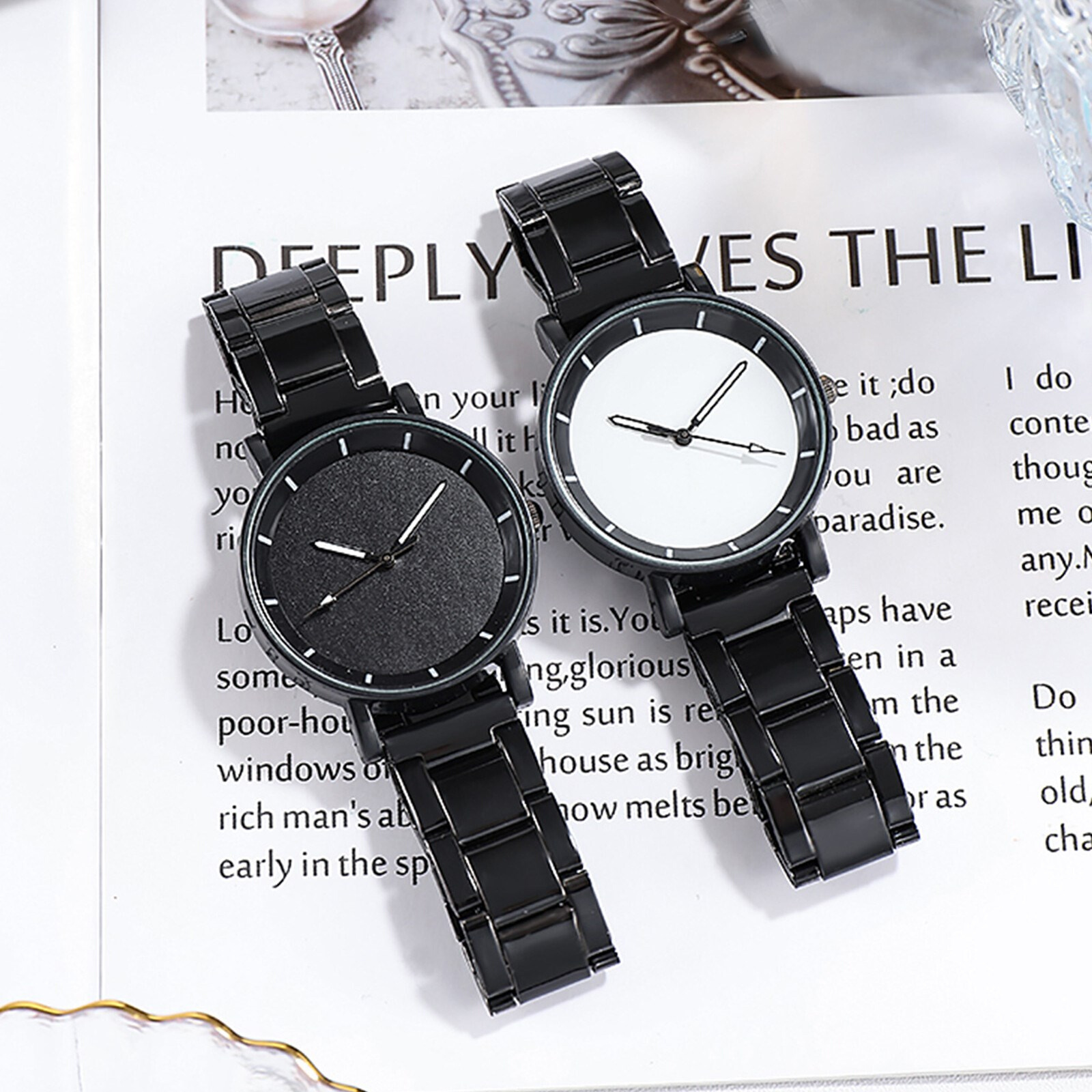 速发Wo Stl eSteel sh Belt watches Ladies Qutz Watch
