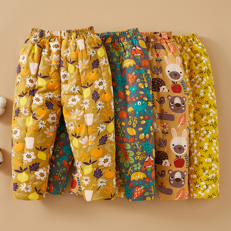 儿童纯棉花手工冬季加厚保暖棉裤