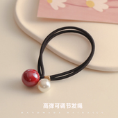 简约开口扎头绳仿珍珠发绳甜美少女可爱韩版 头饰高弹耐用头绳皮筋