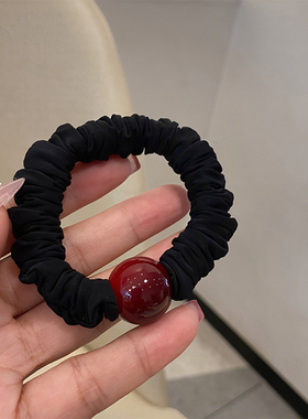 布艺头绳女素发圈皮套不伤发女生高弹耐用皮筋新年喜庆扎头发发绳