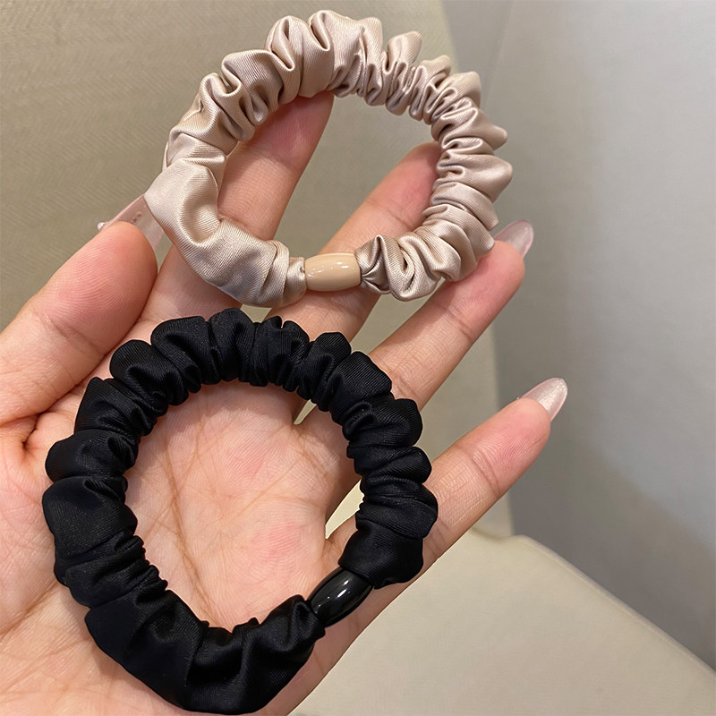 日常百搭质感基础发圈柔软不伤发肠圈缎面高弹耐用发绳女头绳皮筋