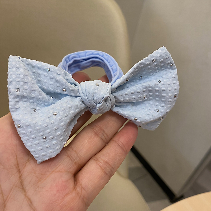 简约布艺无缝蝴蝶结头饰不伤发发绳可爱发圈头绳女皮套扎头橡皮筋