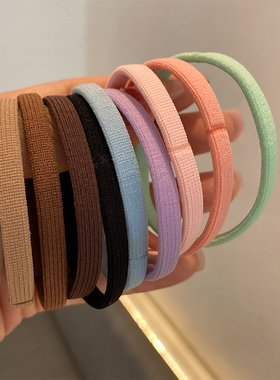 新高弹扎高马尾成人基础黑头绳简约耐用宽皮筋扁奶卡皮筋女贼好用