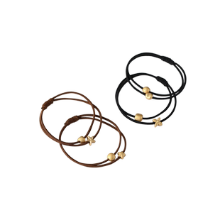 简约几何形双层发圈基础款高弹耐用橡皮筋女扎头发绳百搭马尾头绳