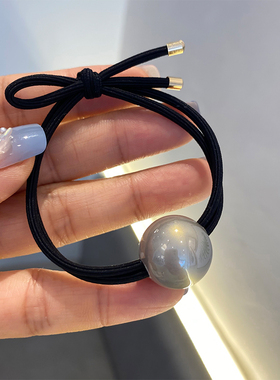 简约高亮仿珍珠头绳高弹耐用头饰皮筋女扎头发圈新款马尾发绳皮套