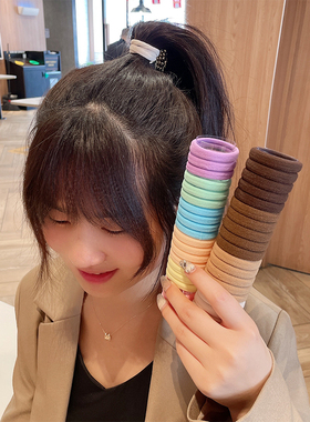 网红ins简约20条罐装头绳女基础款发圈扎头皮筋森系耐用头饰发绳
