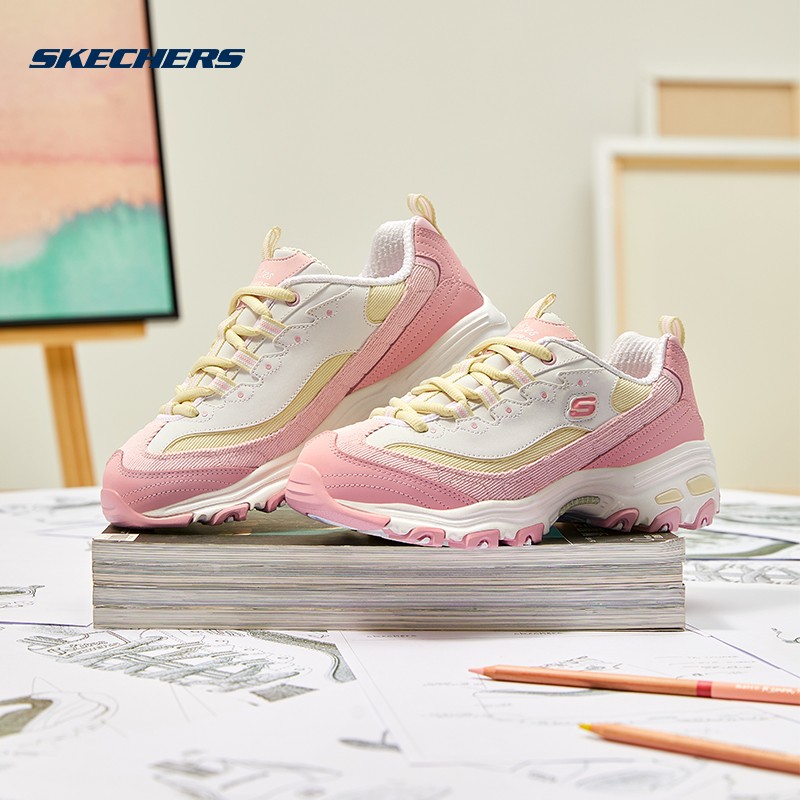 Skechers灯芯绒复古熊猫鞋