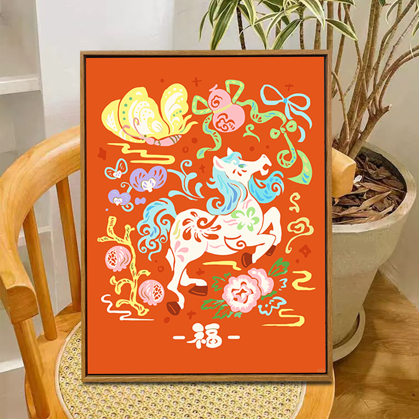 2026新福禄马diy数字油画装饰画