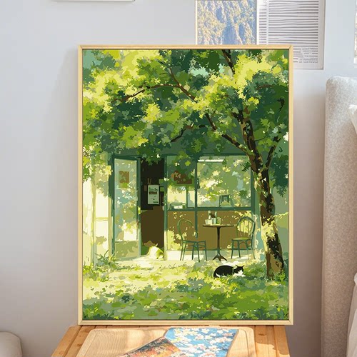 夏日风景diy数字油画装饰画
