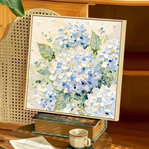 绣球花卉diy数字油画装饰画