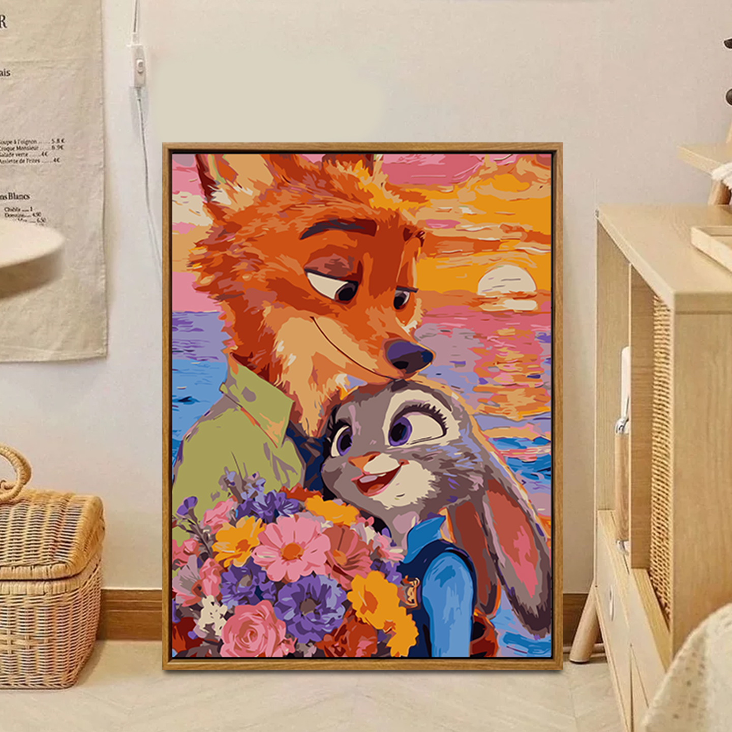 疯狂动物城2diy数字油画装饰画