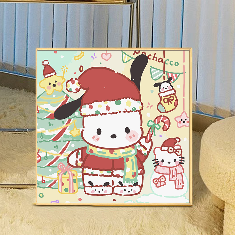 diy数字油画三丽鸥卡通装饰画